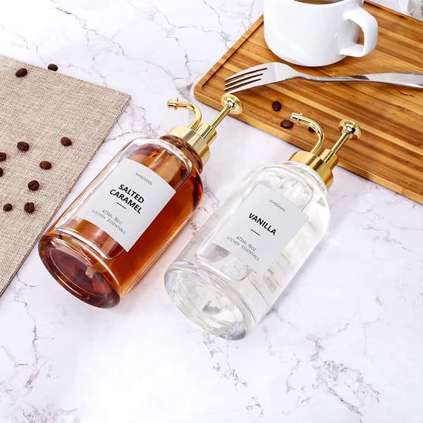Coffee Syrup Dispenser Set, Easy Cleaning and Leak-Proof, Precise Dispensing, Perfect Gift for Coffee Lovers, 2-Pack