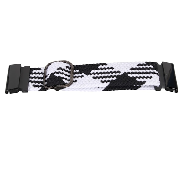Nylon Klockarmband Ersättning Elastiskt Andningsbart Väv Justerbart 26mm Spänne Klockarmband för Vertix 2 Svart Vit 0.1