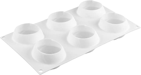 Silikonform ros 6 hål, flexibla non-stick blomformer för tårta, tvål, choklad och pudding, bakform för hemmabagare