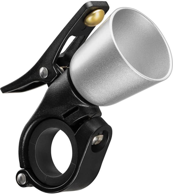 Cykelklocka, kopparlegering, högt 103 dB ljud, universell passform för 22,2–31,8 mm styren, vuxna och barn, silver