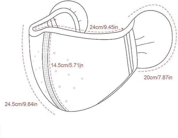 2-i-1 Vinter Ansigtsmaske Med Ørevarmere, Tyk Polyesterfleece, Vindtæt, Til Cykling, Skiløb Og Vandring, Mørkegrå, One Size