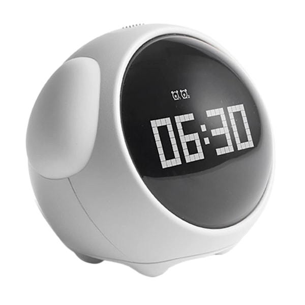 1 pcs Kids Alarm Clock, Dual Alarm Setting, Adjustable Brightness Night Light, Voice-activated lovely