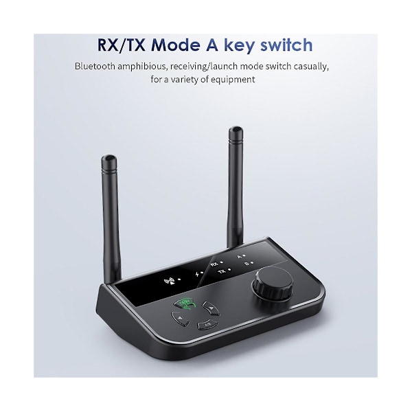Bluetooth-lähetin-vastaanotin Bt5.3 3.5mm Aux Rca Langaton ääni Musiikkisovitin TV:lle Autolle PC:lle Kuulokkeille