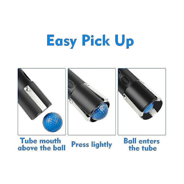 Golfbold Retriever, Aluminium Golfbold Picker Uppers Rør, Hold 20 Golfbolde Opsamler, Bold Ret