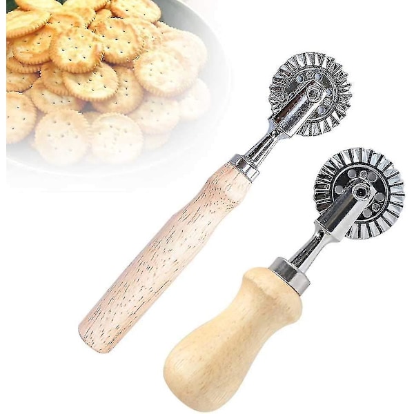 Kagehjulskærer, Riflet Kagehjul, Ravioli Crimper Cutter Hjul, Pastaskærer Hjul Til Hjem Og Køkkenbrug (1stk, Farve Som Vist) -z