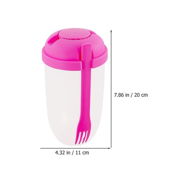 2 st Keep Fit Sallad Måltid Shaker Koppar Bärbara Koppar Mjölk Sallad Koppar Med Gaffel 1000ml