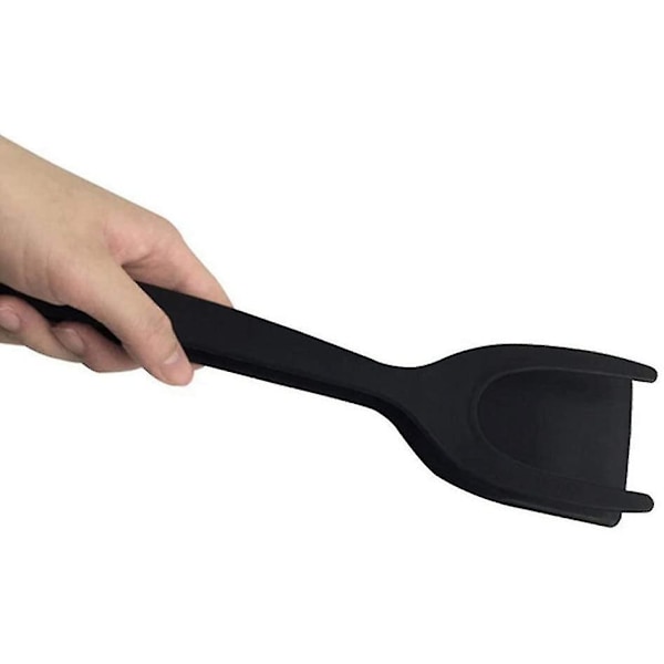 2 i 1 Non-stick Stekt Äggvändare Silikon Bröd Tång Äggspatel Kök