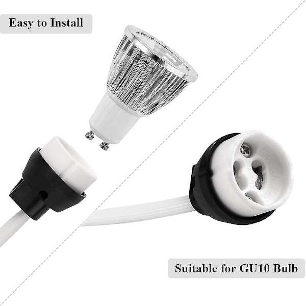 10 st Gu10 Standard glödlampsuttag Terminal Lamp Holder och Terminal Block/bridge