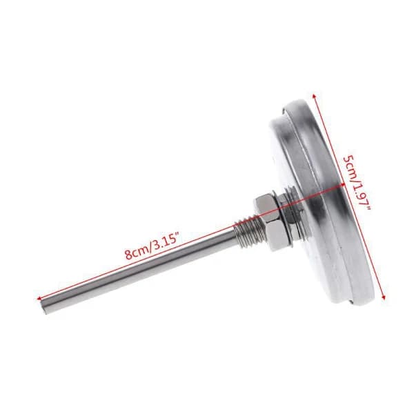 BBQ Grilltermometer Rustfritt Stål Temperaturmåler for Kullgrill Røyker Weber-kompatibel 52 mm