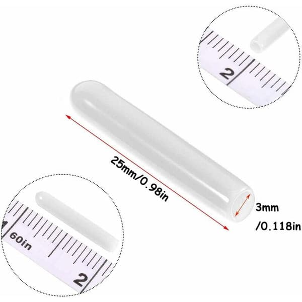 120 Stycken Diskmaskinslock, Innerdiameter 3MM PVC Skyddskåpa, Diskorg, 325mm (Vit)