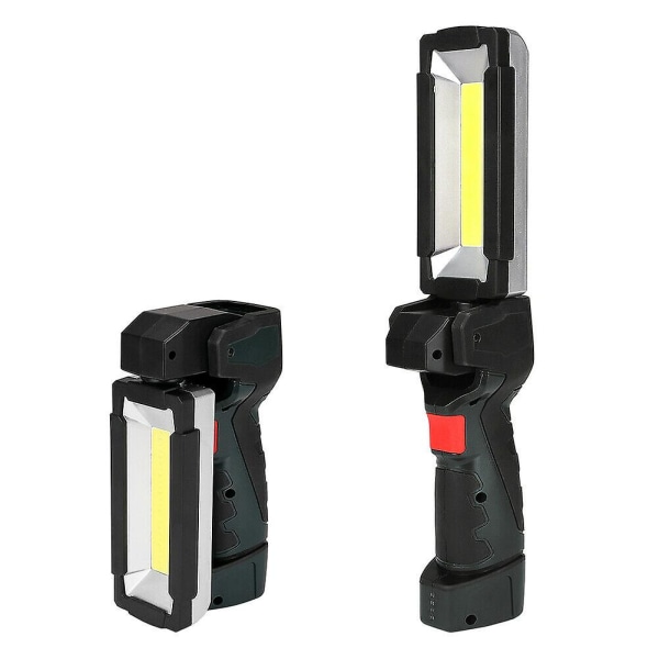 Genopladelig USB COB LED Slim arbejdslampe lommelygte inspektions foldbar lommelygte