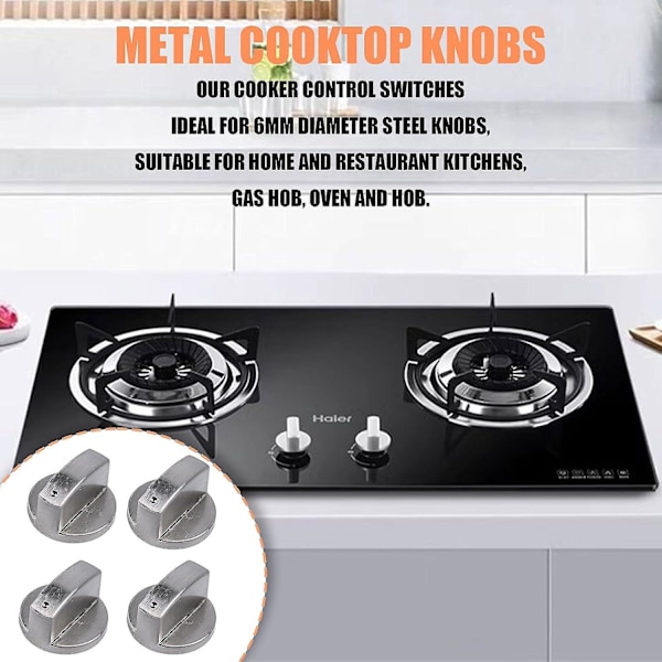 Gaskomfur Knapper - 4 stk. Universal Kontrol Knapper