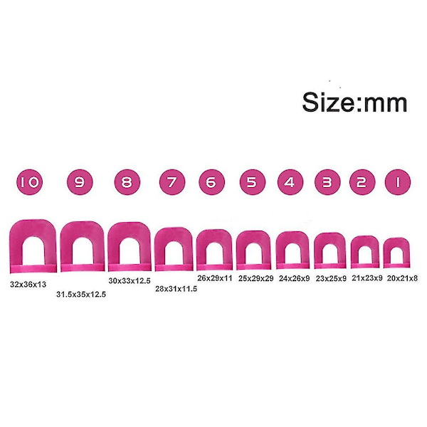 26 st plast nagellacksskydd fingernagelschabloner set, rosröd