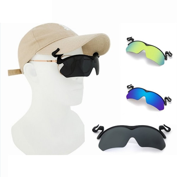 Clip-on Hatt Polariserade Solglasögon Flip-Up Skydd Fiske Cykling Resor Utomhus Solglasögon 3