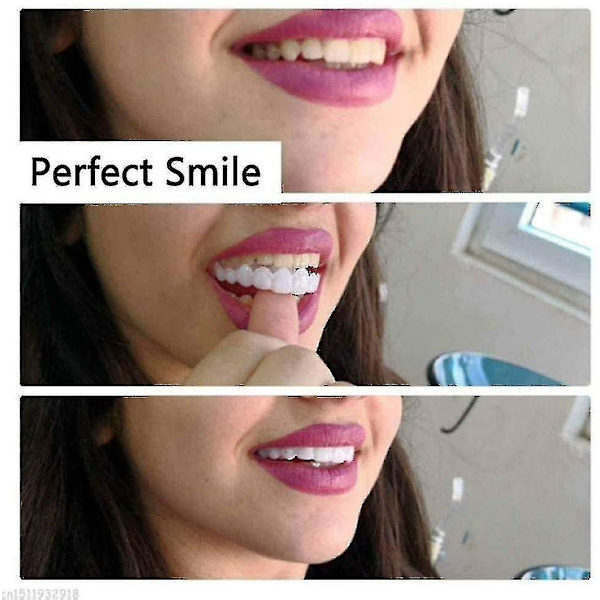 Sett perfekte smil tenner finér topp og bunn falske kosmetiske tenner finér