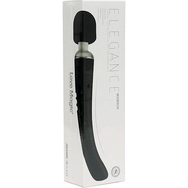 Love Magic: Elegance Massage Wand Black ABS plastic, Silicone