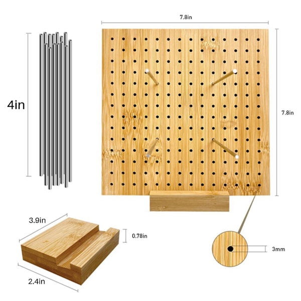 Håndlaget strikkeblokkeringsmatte i tre med granny squares - perfekt gave til mødre og