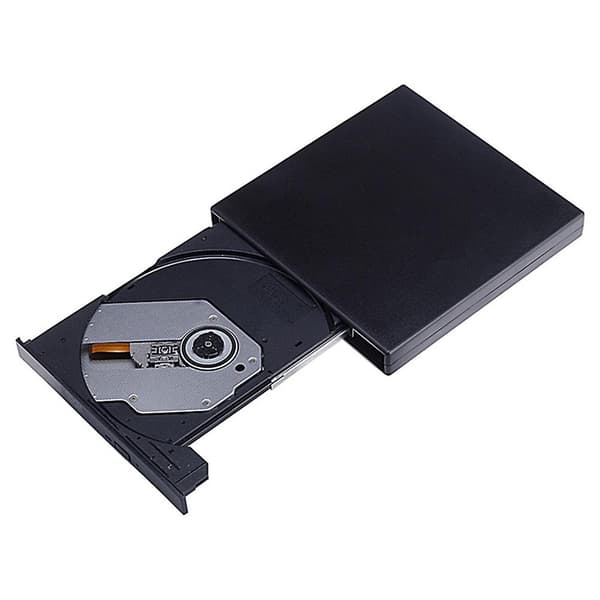 USB 2.0 Extern CD-brännare DVD/CD-läsare Skrivare Enhet för Windows OS Laptop Dator (Svart)