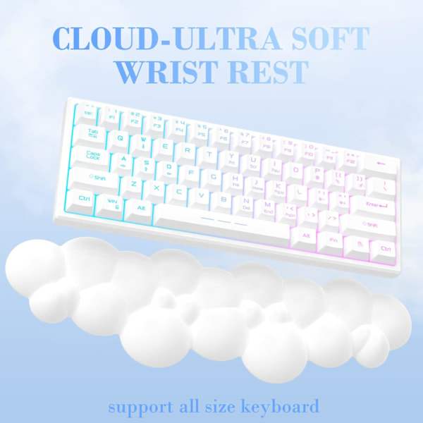 Håndledsstøtte til tastatur White White