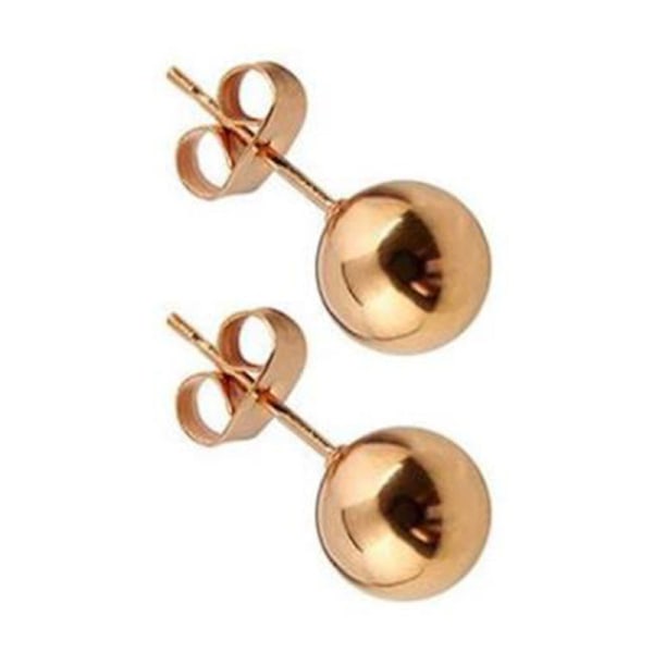 3 par med forskjellige farger Ball Stud Ørepynt, Hypoallergen for kvinner for sensitive ører, 5 mm som kan brukes
