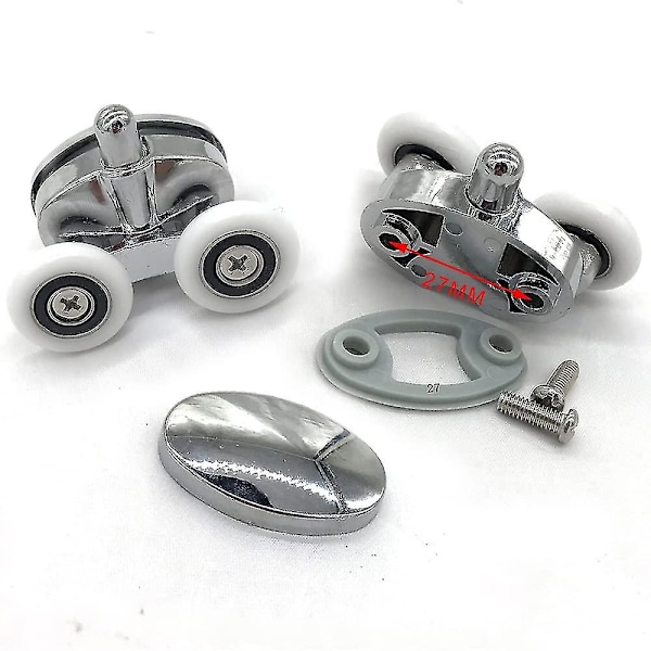 4 kpl suihkuovien rullat - Kaksi pyörää - Soikea - Perhonen (23mm)