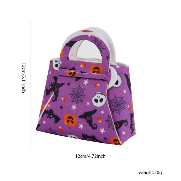 3 stk Halloween Tote Bags - Bulk Halloweenposer, Gaveposer, Slikposer med Håndtag - Multifunktionelle Halloweenposer