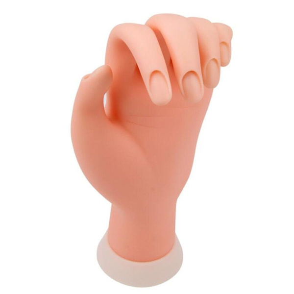 Handmodell för nagelkonstträning Modell Protesmanikyr Flexibla silikonnagelverktyg