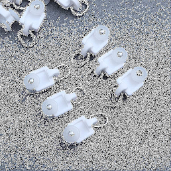 Gardinstang Glider Hook Track Slide Gardin Stille Hjul Rulle Hook Ball Trinse 50stk lin