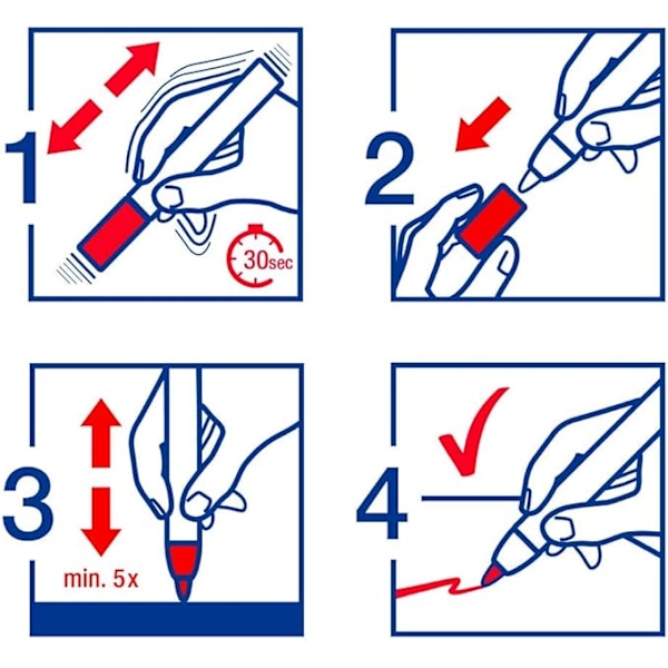 Flytande krittmarkör - vit - 12 olika färger - raderbar krita C