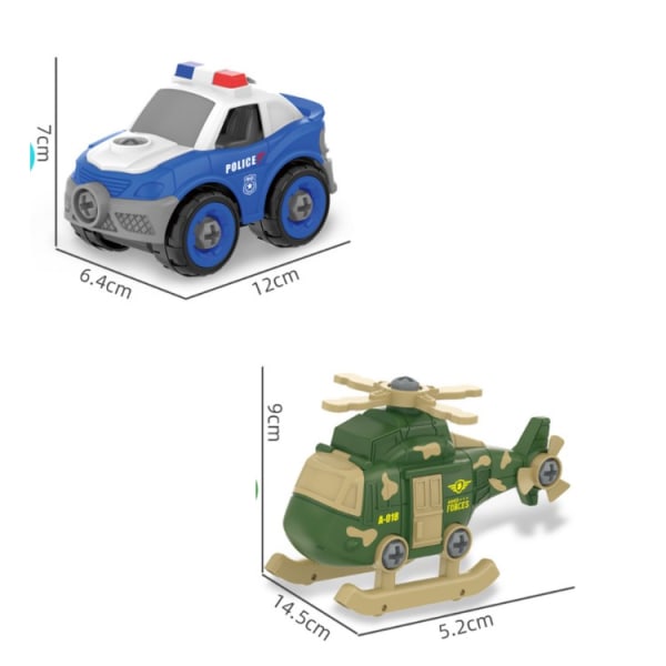 Barns löstagbara flygplansbil Leksak bästa presenter för barn