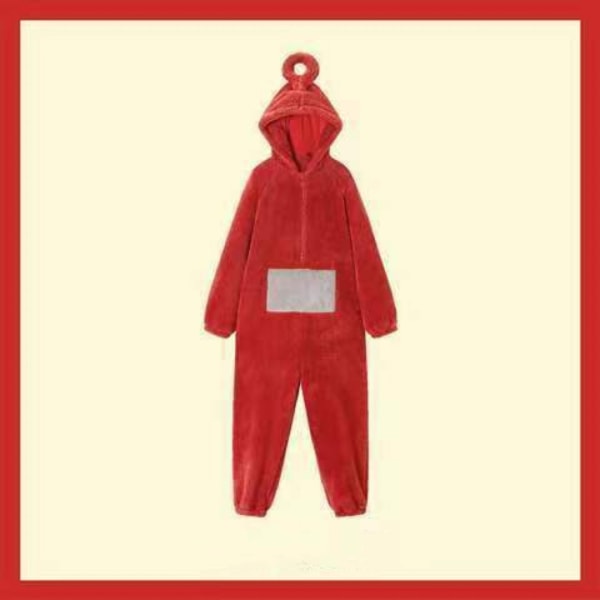 Teletubbies Pyjamas Vuxna barn pojkar flickor söta flickor tecknade hemkläder vinter förtjockning varm Red 130 130-140cm