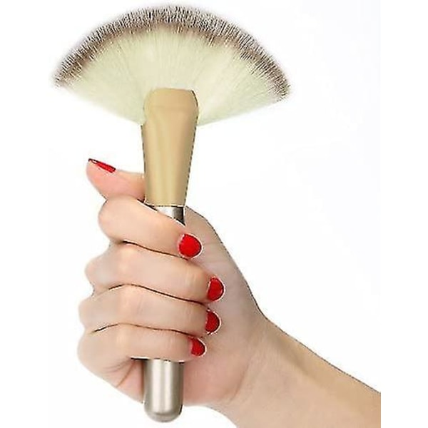 1 stk. Babysbreath Slim Fan Makeup Brush Blending Highlighter Shine To Contour Powder