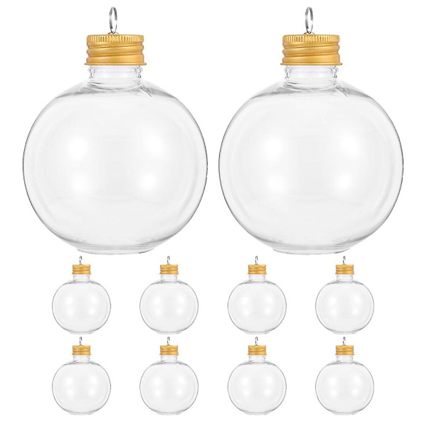 10 st julgransfyllbara ornament vattenflaska glödlampor form hängen godishållare