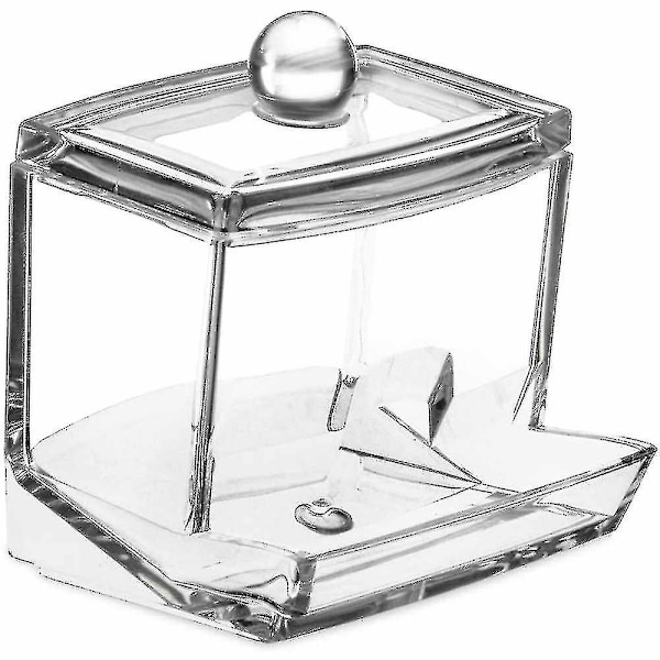 Qtip Bomuldsvatpind Dispenser Holder - Akryl Apoteker Forfængelighed Bordplade Organizer Box Krukker Til Qtips Bobby Pins Tandpinde Bomuldskugler & Enhver Lille H
