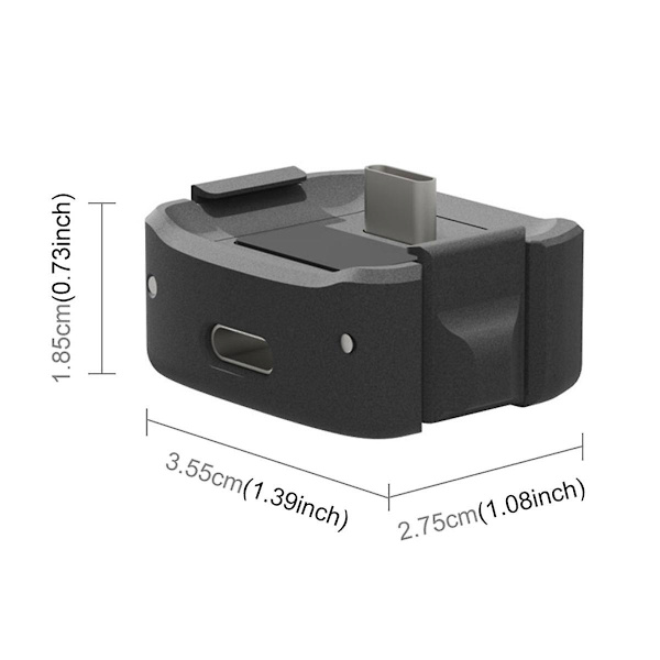 For Pocket3 ladestasjon adapter multifunksjonell praktisk dobbeltgrensesnitt kamera tilbehør