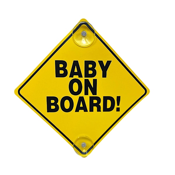 Baby On Board-skylt för bil - Baby On Board-varningsskylt för bil - 2 stycken - vattentät och hållbar