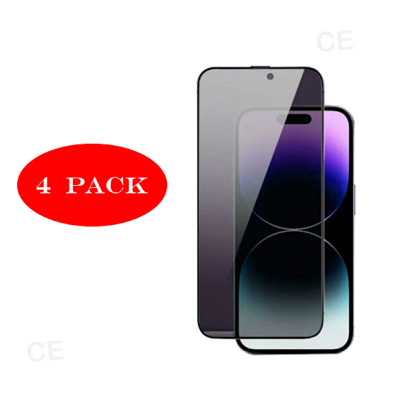 [4-Pack] iPhone 16e Sekretess / Skärmskydd i härdat glas med sekretessfilter, Anti-spion skydd iphone 16e 4 pieces
