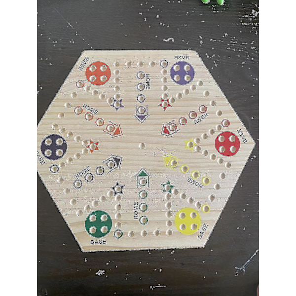 Brætspil Ludo 4 Person 6 Person Track Board Party Game Træspil n