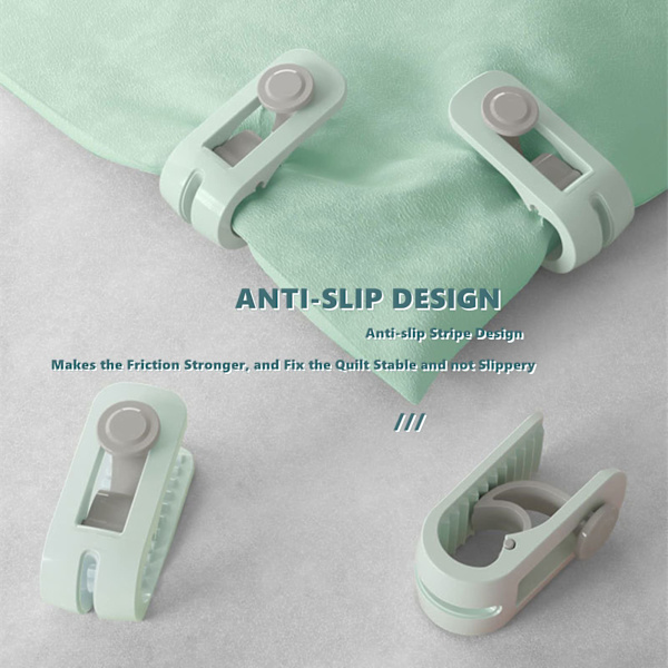 Dynetæppe Clips, 6 stk. Anti-Slip Quiltholder Clips, Bjørn Form Quiltholder Lagen Fasteners Grippers Ingen Pins