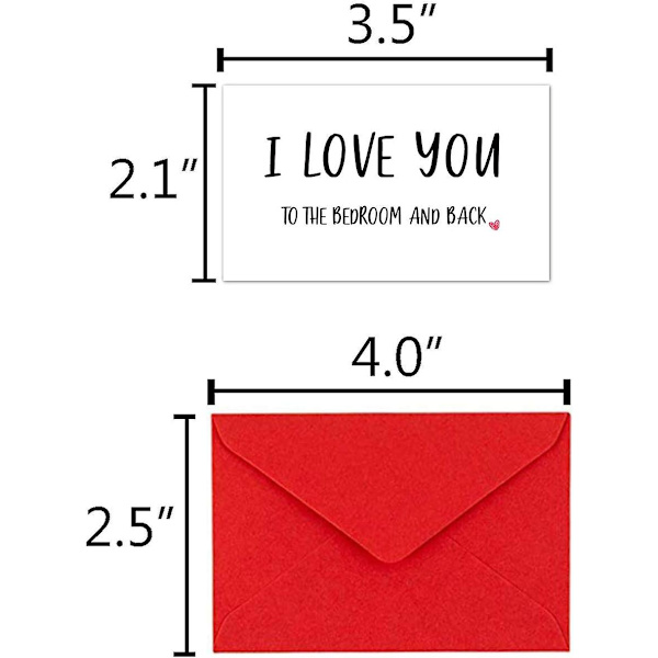 14 Mini Kärleksbrev Med Kuvert - Naughty Kärleksbrev Till Honom