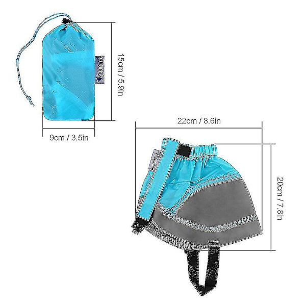 1 par korta skoskydd Ultra Light Ankle Gaiter belagd nylon ankel vandringsöverdrag utomhus skridskoåkning klättring korta ben Gaiters