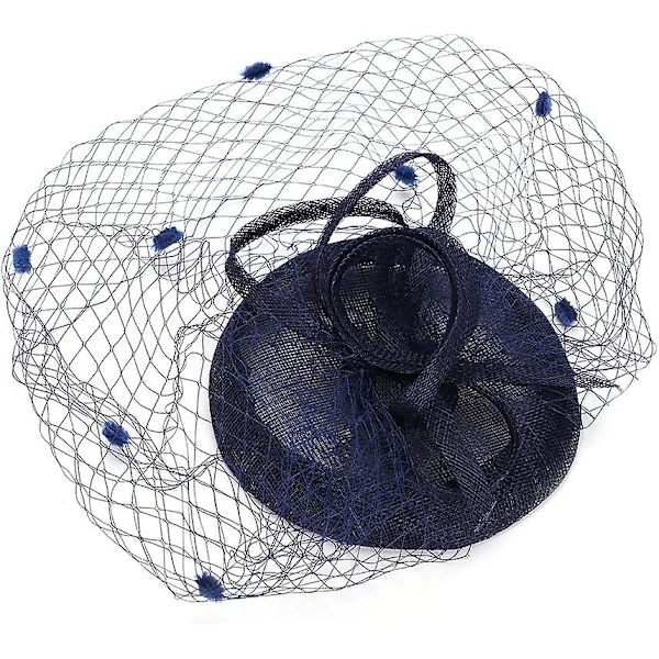 Kvinnors Fascinator Hatt Med Slöja Bröllopshytt Fest Hatt Pillbox Hatt Bowler Hatt Mini Topphatt