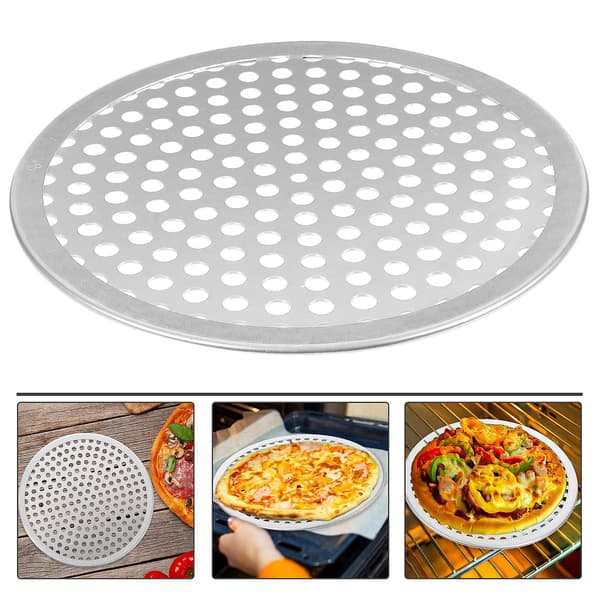 1 stk. pizzabageplade med huller i aluminiumlegering bageplade køkkenudstyr
