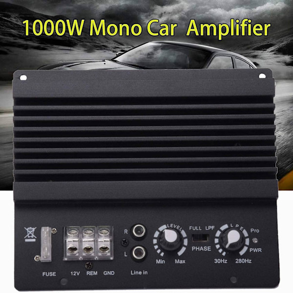1000w Biljud Hög Effekt Förstärkare Amp Board Kraftfull Bas Subwoofer Board 12v