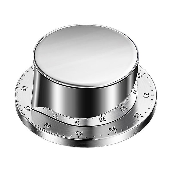 Kitchen Timer With Magnetic Base Kitchen Gadgets Cooking Tools Stainless Steel Kitchen Timer (1 Piece) Silver -t