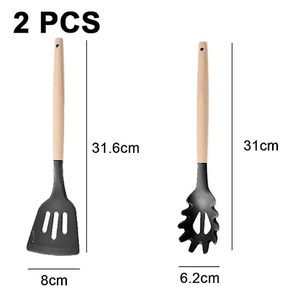 2 st silikon köksredskap kökredskap set, värme