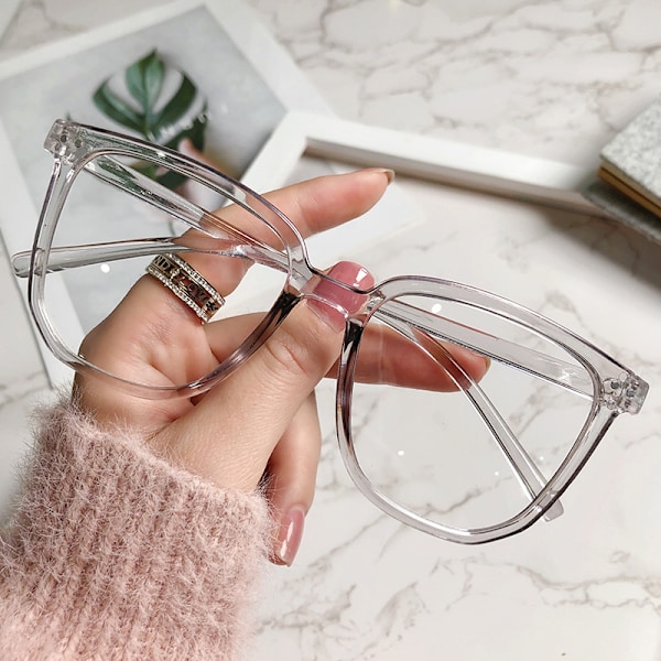 4 olika färger Oversized Square Light Blocking Glasögon för kvinnor män Anti Glare Minska Ögonbelastning Datorglasögon