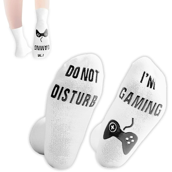 Do Not Disturb I'm Gaming Socks, Gaming Sock Funny Novelty Gift For Teen Boysm)