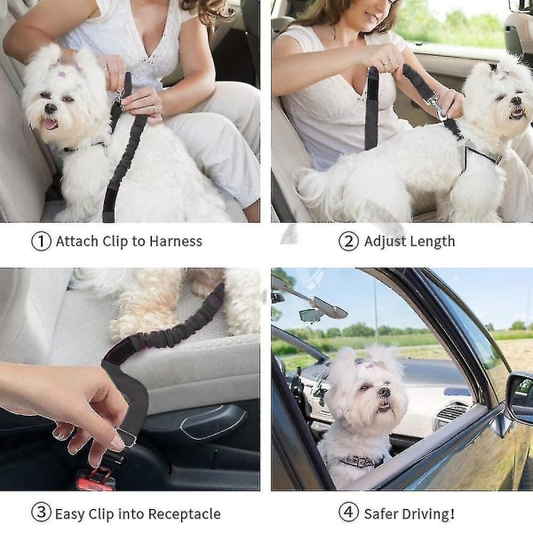 Klassisk hundebilssele til hunde og katte, holdbar sikkerhedsbilsele til biler, blå
