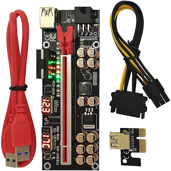 Ver018 Pro Pci-e -nousukortti Usb 3.0 -kaapeli 018 Plus Pci Express 1x - 16x -jatkokortti Pcie -sovitin